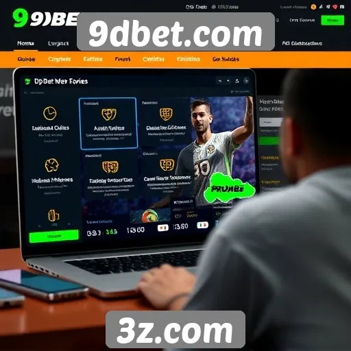 Overview das funcionalidades do site 9dbet
